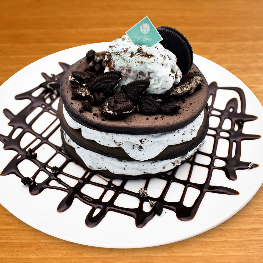 6月8日より夏にピッタリの爽やかなチョコミントパンケーキが登場 大阪のパンケーキカフェ Cafeblow