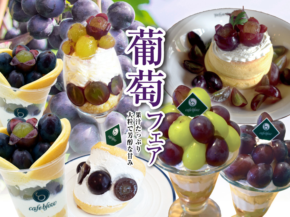 水浦農園様の葡萄を使ったパンケーキとレアチーズケーキが登場 泉佐野市と和泉市のパンケーキカフェ Cafeblow